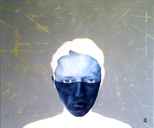 <b>Sea of Tranquility/Self-portrait</b><br />oil on canvas, 60x50 cm, 2011