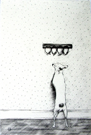 <b>from series Unrealized desire</b><br />pencil on paper, 11x17 cm, 2012