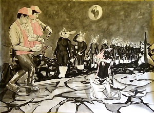 <b>Time forward</b><br />from series Unrealized desire, gouache, watercolor on paper, 2012